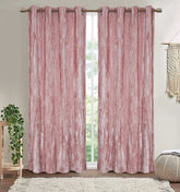 Texture Velvet Curtains Pack of 2  Design 067